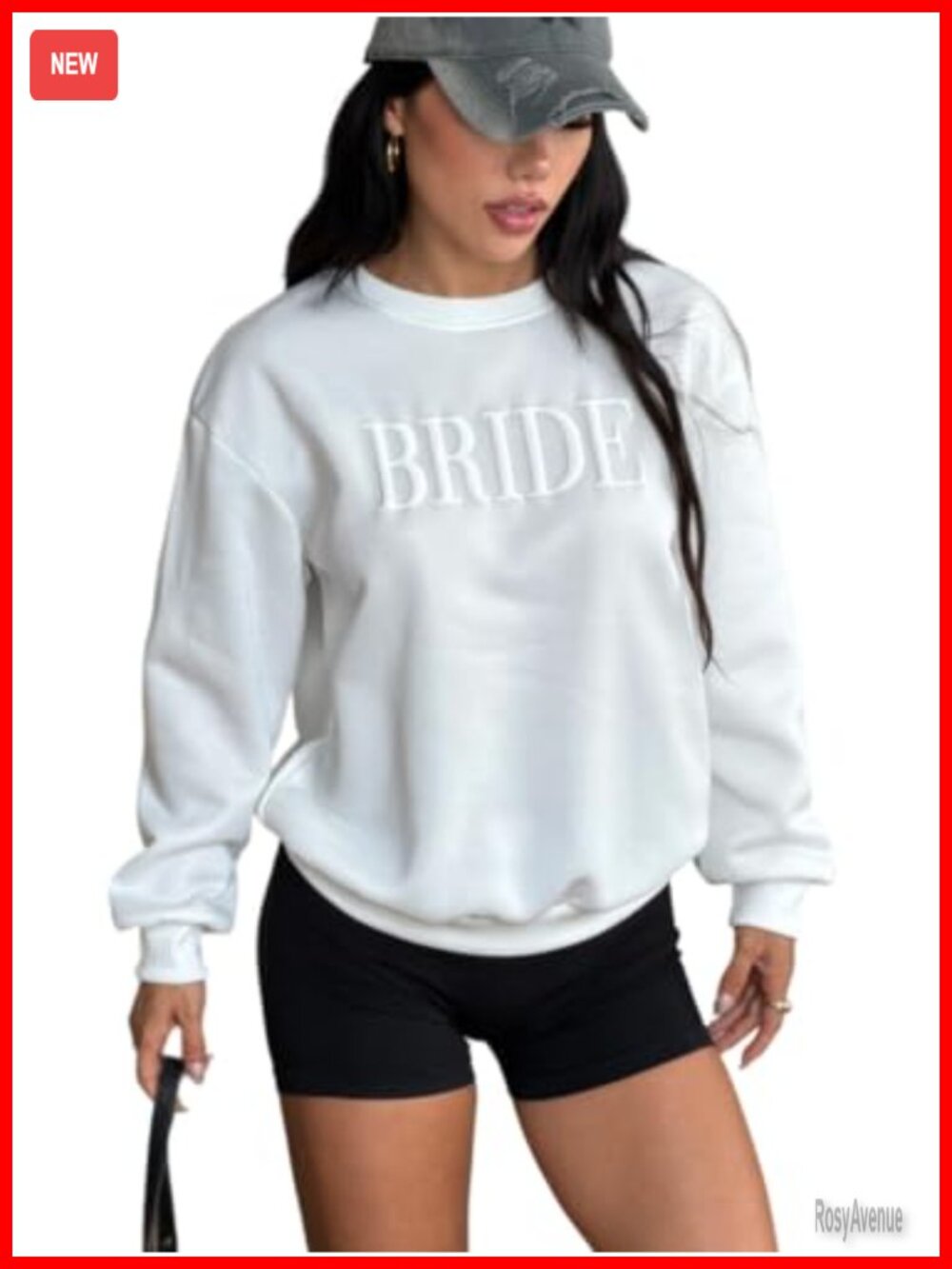 SHENHE Womens Bride Sweatshirt Embroidered Wedding Pullover Top
